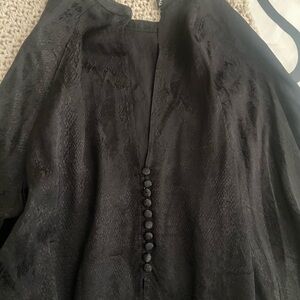 AFRM Black top with puffy sleeves